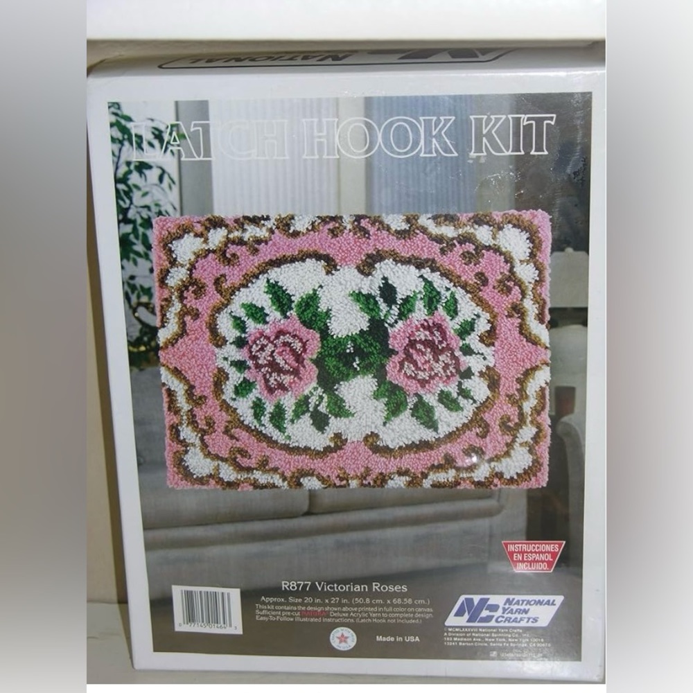 Victorian Roses Latch Hook Kit - 20" x 27"